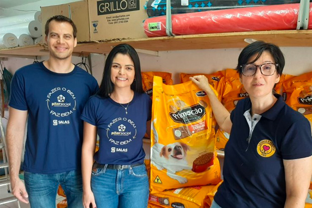 Incorporadora realiza entrega de meia tonelada de ração para ONG Latidos e Miados